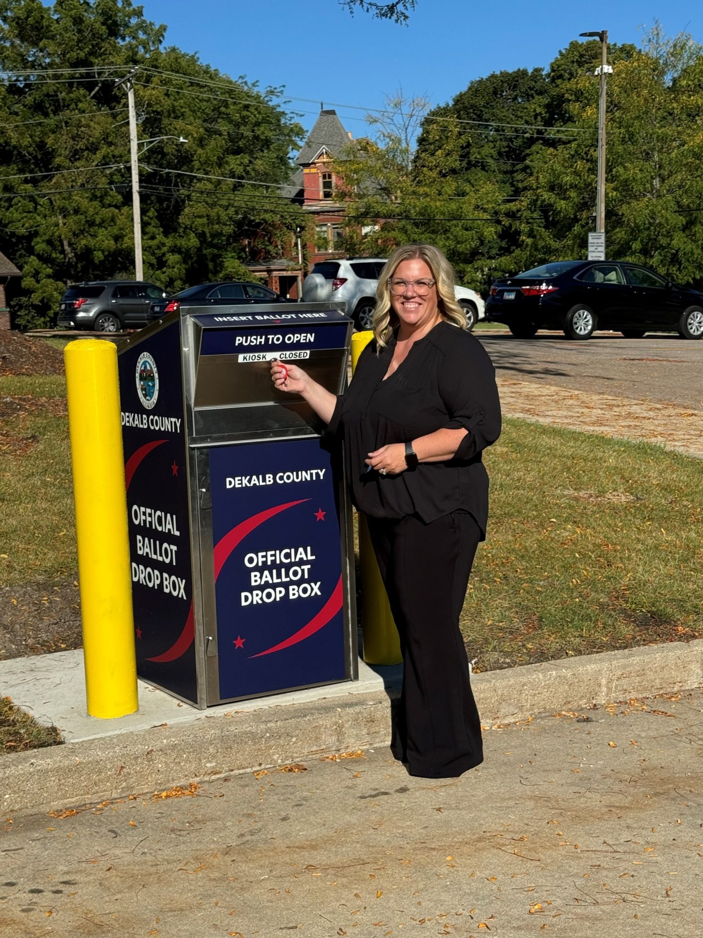 New Ballot Drop Box Installed Outside the DeKalb County Administration Building for Upcoming Vote By Mail Ballots